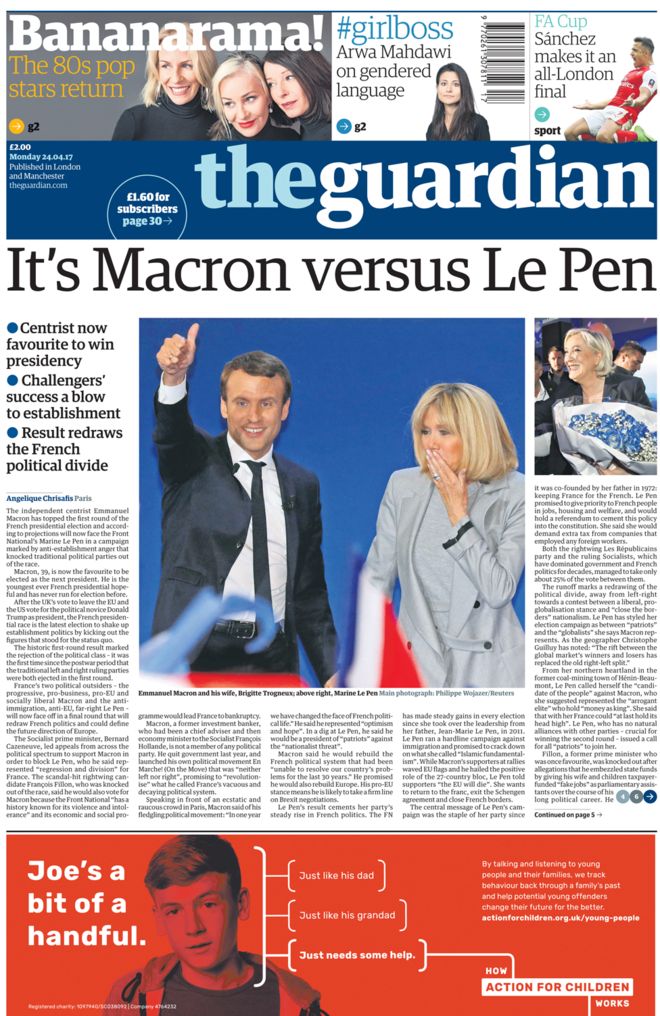 γαλλικές εκλογές - Λεπέν, Μακρόν