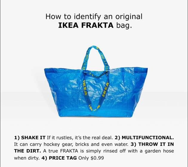 Η νέα τσάντα του οίκου Balenciaga θυμίζει πολύ την πλαστική σακούλα της ΙΚΕΑ 