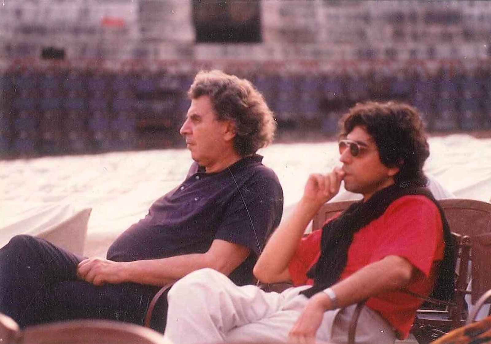 Μίκης Θεοδωράκης και Λουκάς Καρυστινός