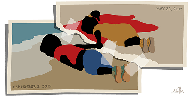 συγκλονιστικό σκίτσο του Δημήτρη Χαντζόπουλου 