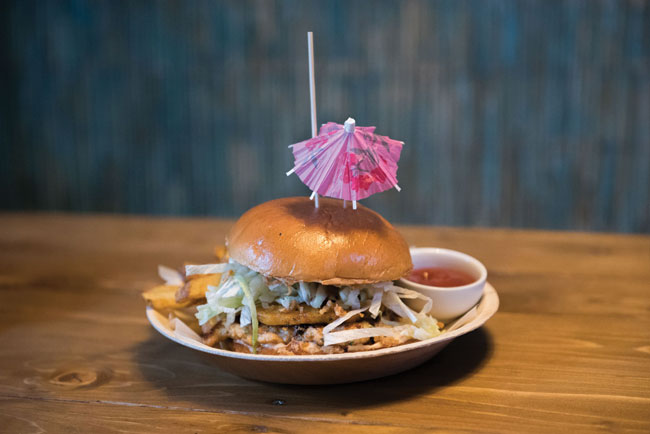 Burger με κροκόδειλο Burger με κροκόδειλο