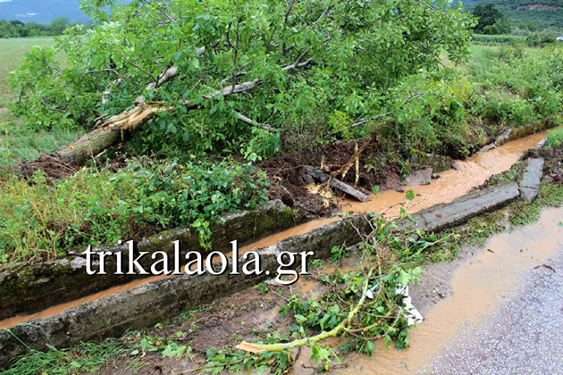 Ανεμοστρόβιλος σάρωσε τη φύση των Τρικάλων