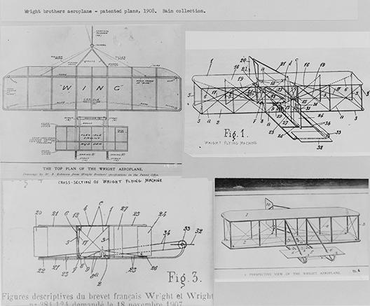 Τα πατενταρισμένα σχέδια για το αεροπλάνο των αδελφών Ράιτ. 1908