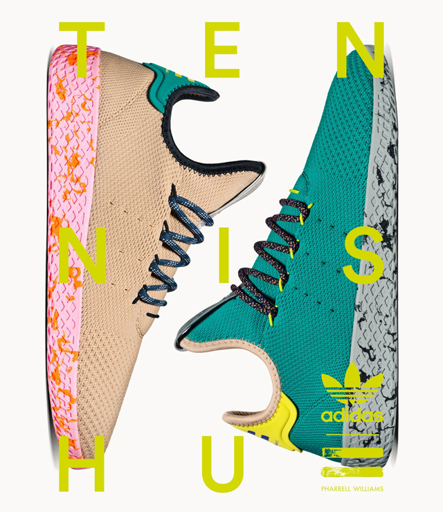 Τα adidas Originals συνεχίζουν την επιτυχημένη συνεργασία τους με τον Pharrell Williams και παρουσιάζουν τέσσερις νέες εκδόσεις του Tennis Hu, σε φωτεινές αποχρώσεις