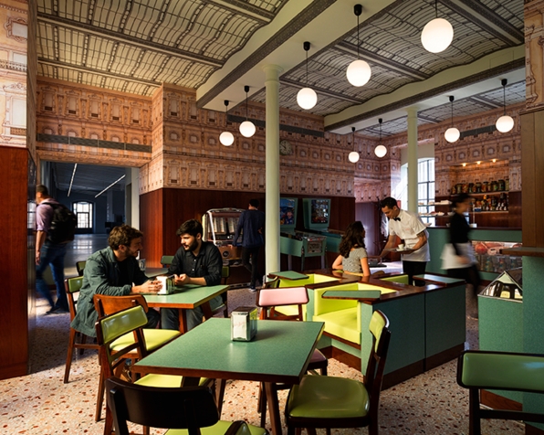 Bar Luce, σχεδιασμένο από τον σκηνοθέτη Wes Anderson 