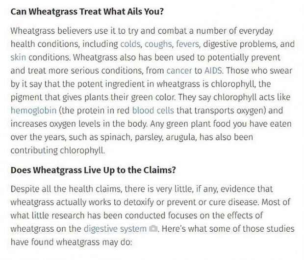 Το σιταρόχορτο καταστρέφει καρκινικούς όγκους και είναι 23 φορές πιο θρεπτικό από τα συνήθη λαχανικά;