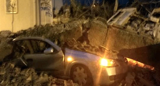 Κατάρρευση κτιρίου στο Γκάζι