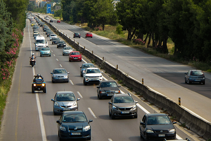 Αυξημένη κίνηση στην Εθνική Οδό Θεσσαλονίκης - Μουδανιών