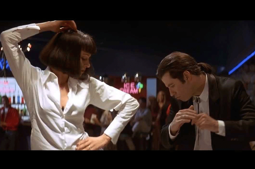 Ούμα Θέρμαν και Τζον Τραβόλτα στην περίφημη σκηνή του χορού από το Pulp Fiction