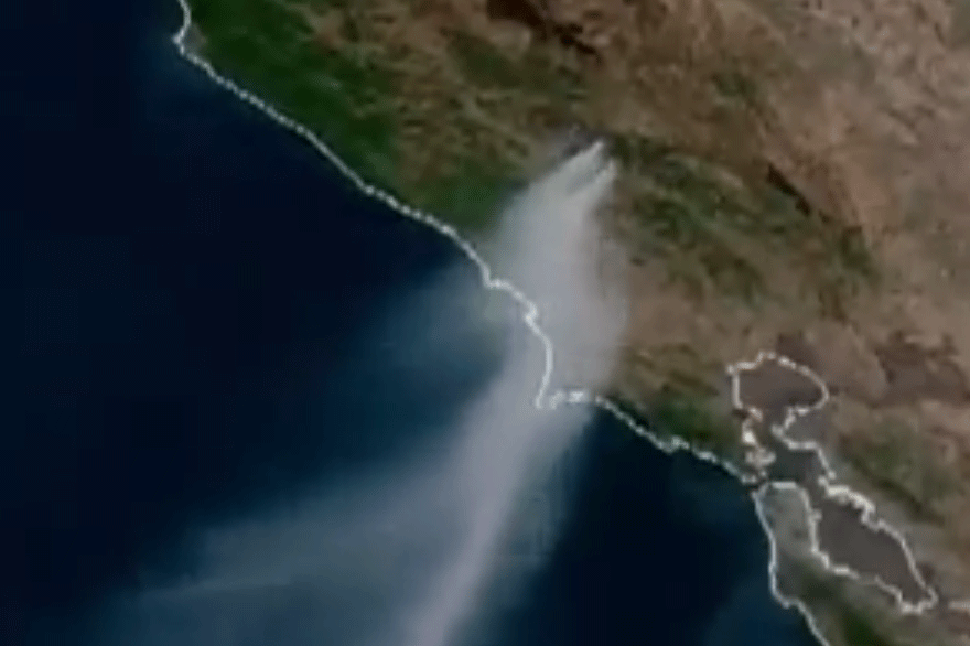 Πώς κατέγραψε δορυφόρος τις μεγάλες φωτιές στην Καλιφόρνια