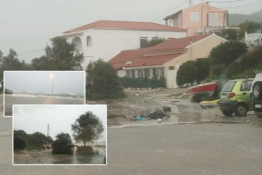 Η κακοκαιρία «Βικτώρια» σάρωσε Διαπόντια Νησιά και Κέρκυρα