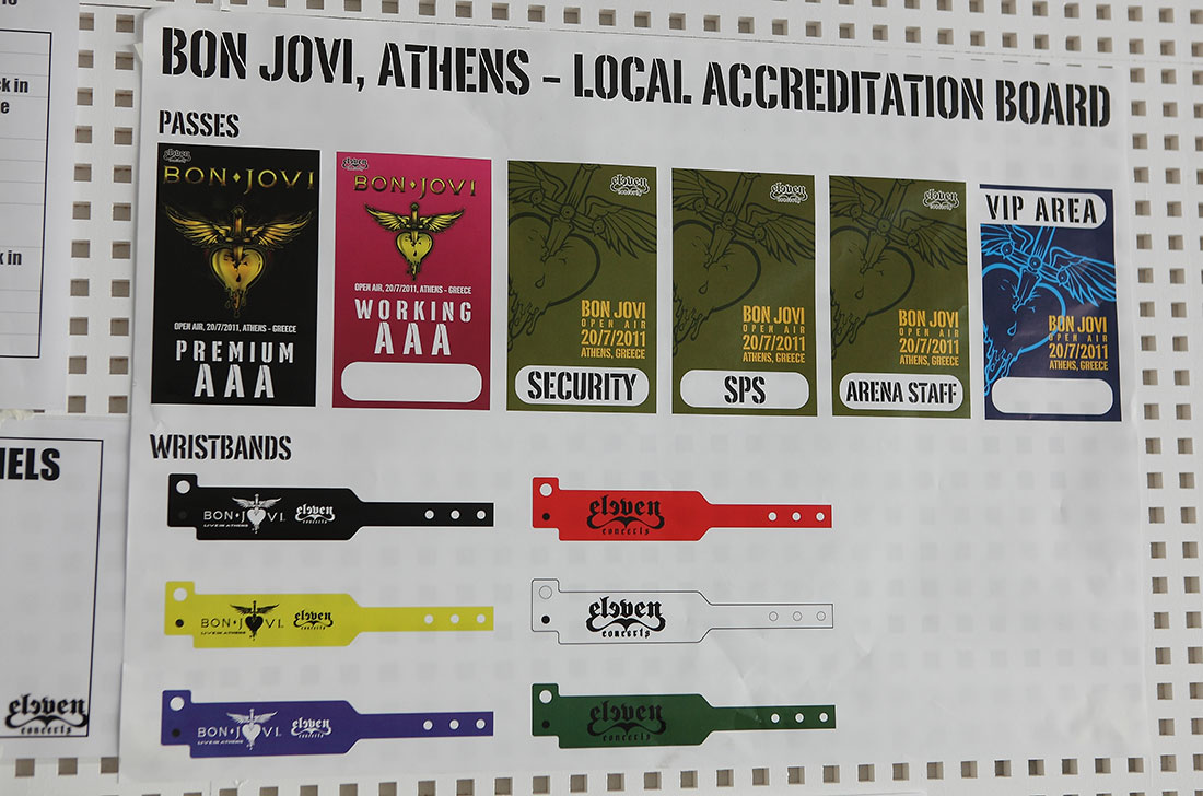 Στιγμιότυπο από τη συναυλία των Bon Jovi στην Αθήνα το 2011