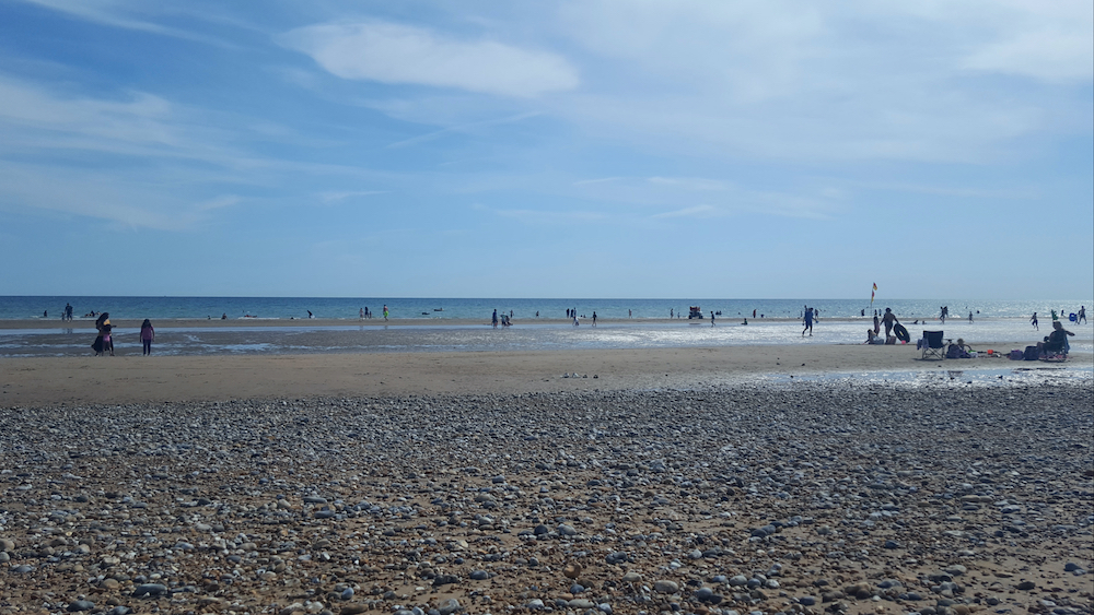 Η παραλία Camber Sands στο Ανατολικό Sussex. 