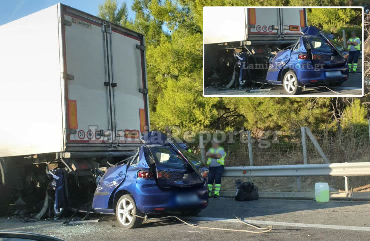 Νεκρός 42χρονος οδηγός στα Οινόφυτα - Το όχημά του «καρφώθηκε» σε νταλίκα