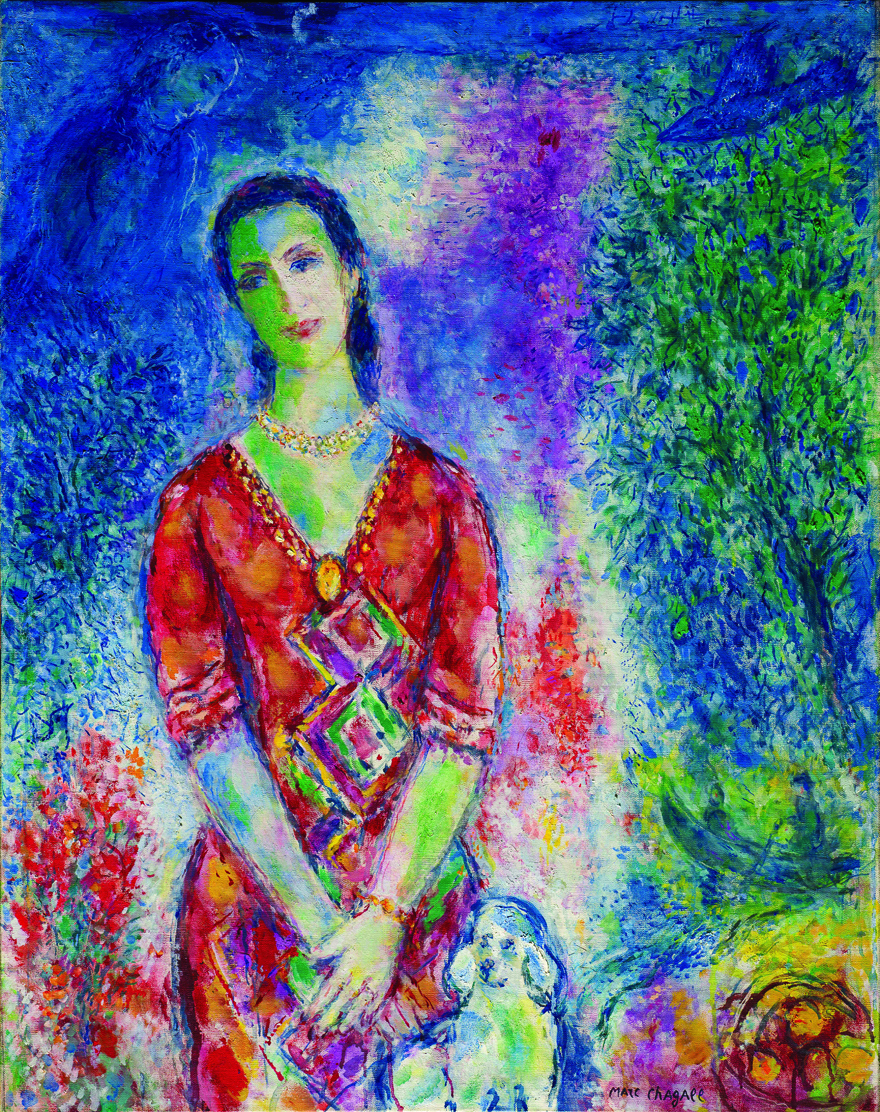 Marc Chagall, Πορτρέτο της Ελίζας Γουλανδρή (1969), Λάδι σε καμβά