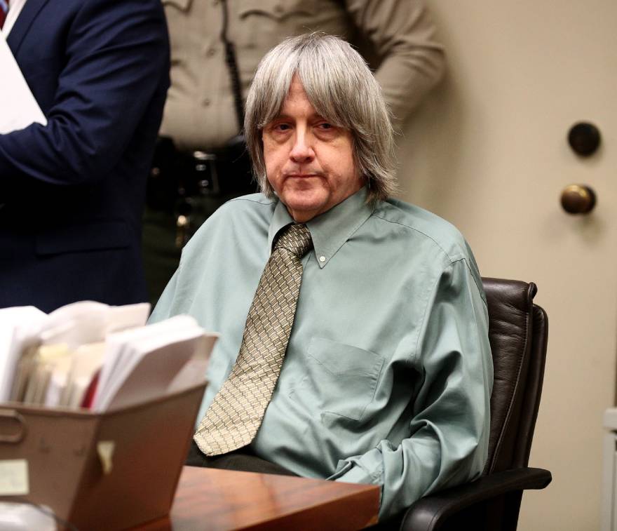 Ο Ντέιβιντ Τέρπιν, κατηγορούμενος για κακοποίηση και αιχμαλωσία των 13 παιδιών του, στο δικαστήριο στις 4 Μαΐου 2018 στο Ρίβερσαϊντ της Καλιφόρνια.