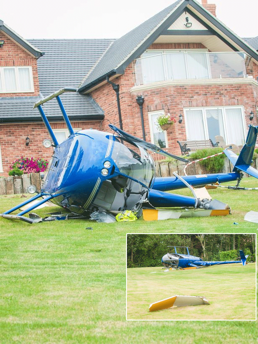 Ελικόπτερο έγινε... κομμάτια κατά την απογείωση στην πίσω αυλή κατοικίας στη Μεγάλη Βρετανία