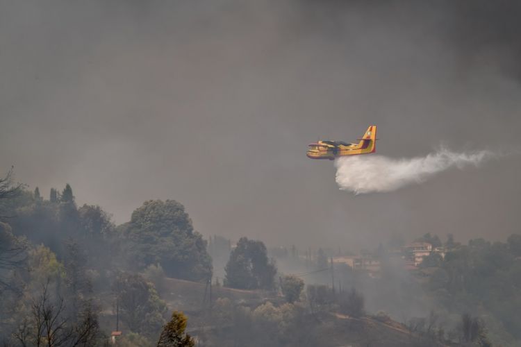 Εναέρια πυροσβεστικά μέσα επιχειρούν στην Ηλεία © EUROKINISSI/ ILIALIVE.GR ΓΙΑΝΝΗΣ ΣΠΥΡΟΥΝΗΣ 