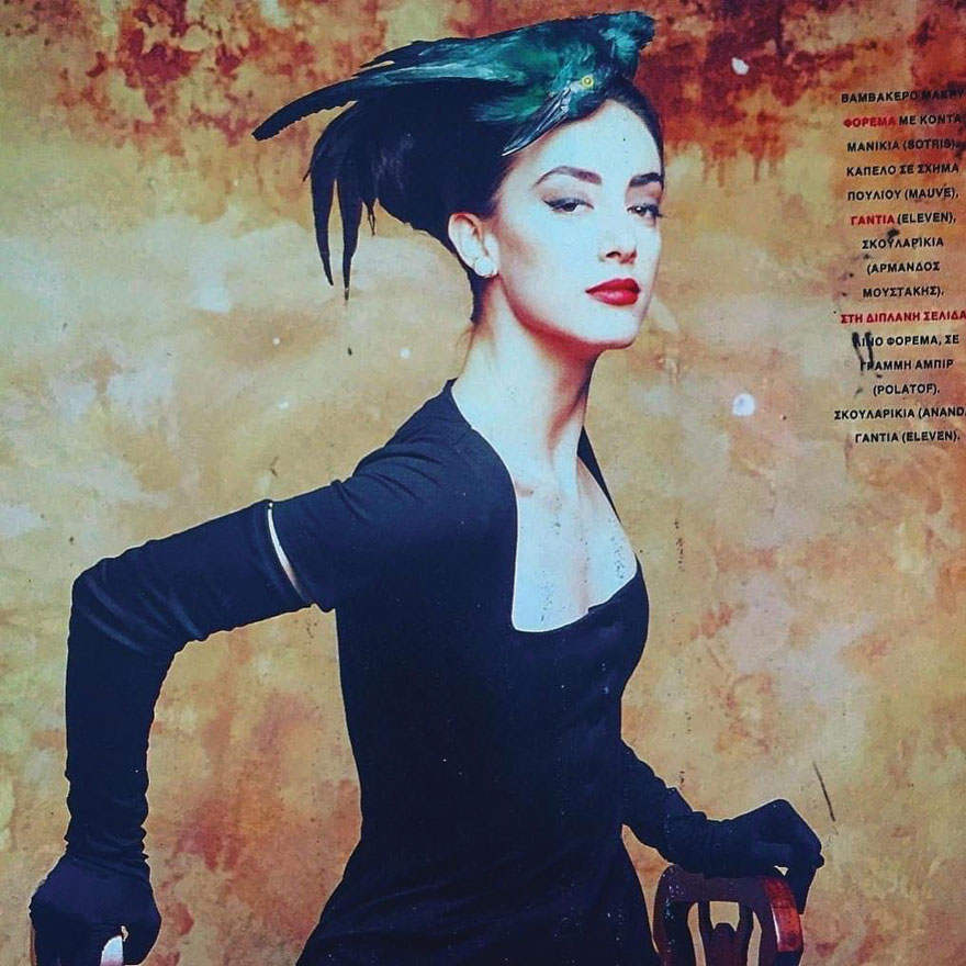 H Mάρα Δεσύπρη με ρούχα Βασίλη Ζούλια φωτογραφημένη στο Εργοστάσιο για ρεπορτάζ μόδας