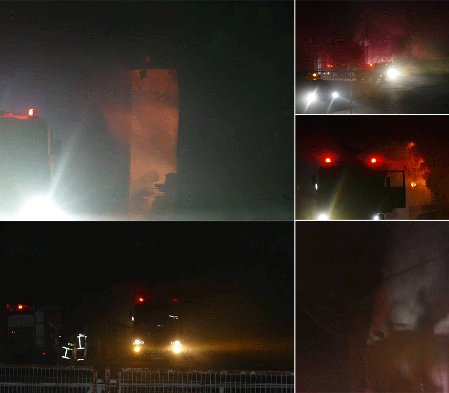 Στις φλόγες εργοστάσιο επίπλων στη Λάρισα