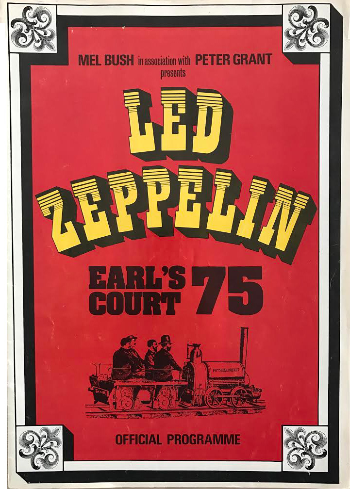 Αφίσα από τη συναυλία των Led Zeppelin στο Earl's Court στο Λονδίνο το 1975