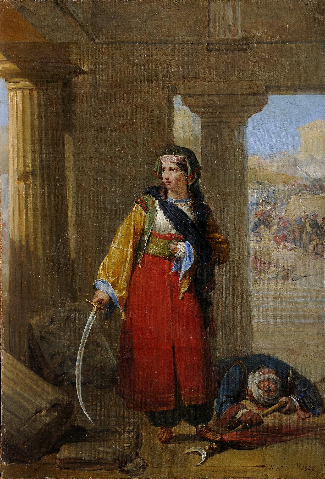 «Η μάχη της Ακρόπολης», πίνακας του Nicolas-Louis Francois Gosse