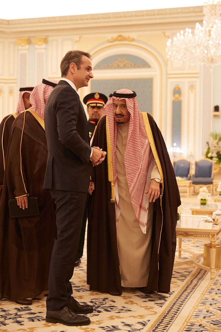 Ο Κυριάκος Μητσοτάκης συναντήθηκε με τον βασιλιά της Σαουδικής Αραβίας