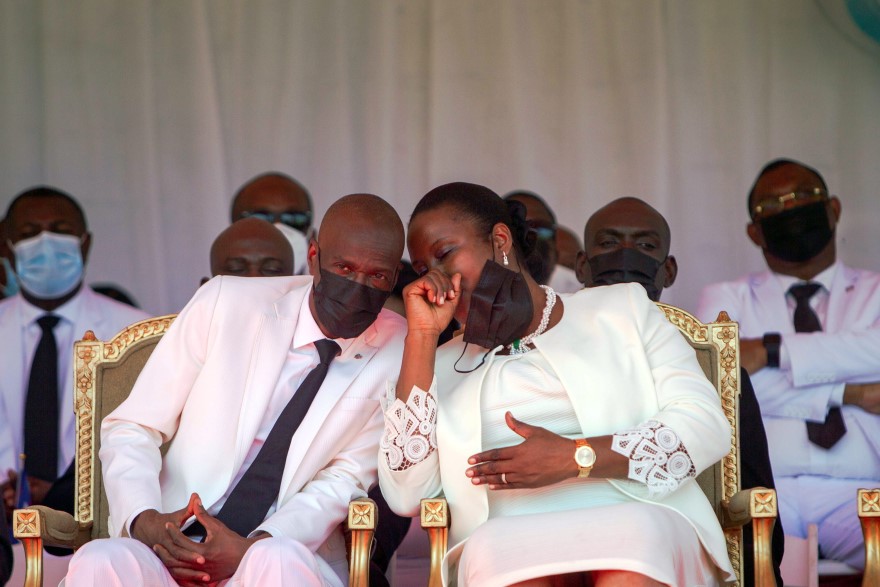 Ο Πρόεδρος της Αϊτής μαζί με την σύζυγό του, Martine Moise © EPA / JEAN MARC HERVE ABELARD
