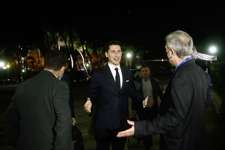 O Παύλος Χρηστίδης, υποψήφιος πρόεδρος στις εκλογές του ΚΙΝΑΛ, προσέρχεται στο debate