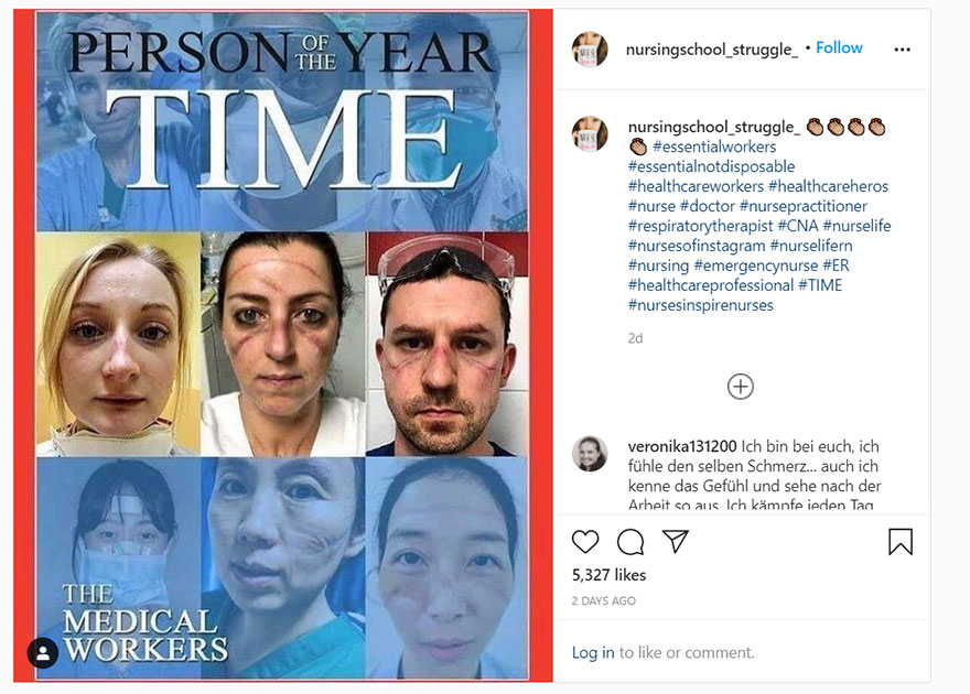 Γιατροί και νοσηλευτές στο εξώφυλλο του περιοδικού Time - Οι αναγνώστες τούς επέλεξαν ως «Πρόσωπο της Χρονιάς» για το 2020
