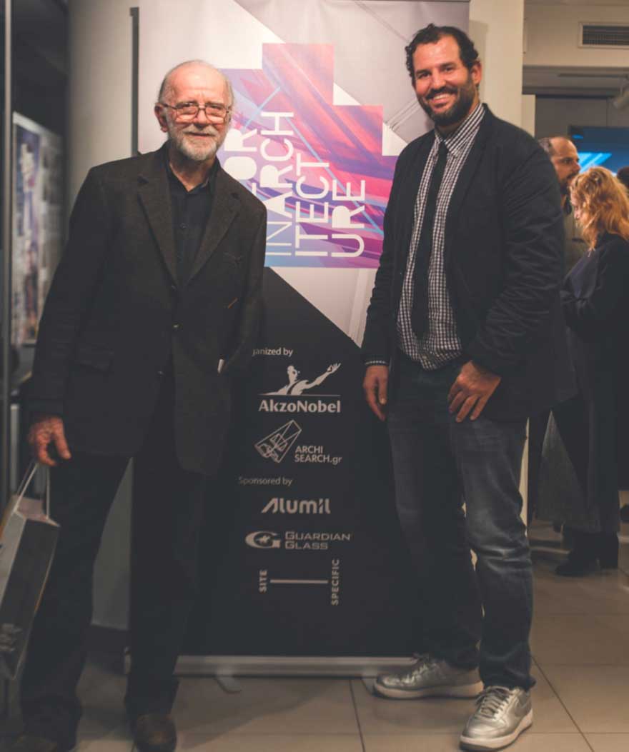 Ο θρυλικός Σχεδιαστής Γιάννης Τσεκλένης και ο ιδρυτής του ARCHISEARCH.gr Bασίλης Μπαρτζώκας