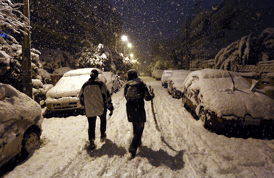 Κακοκαιρία «Ελπίδα»: Χιόνια στην Αθήνα