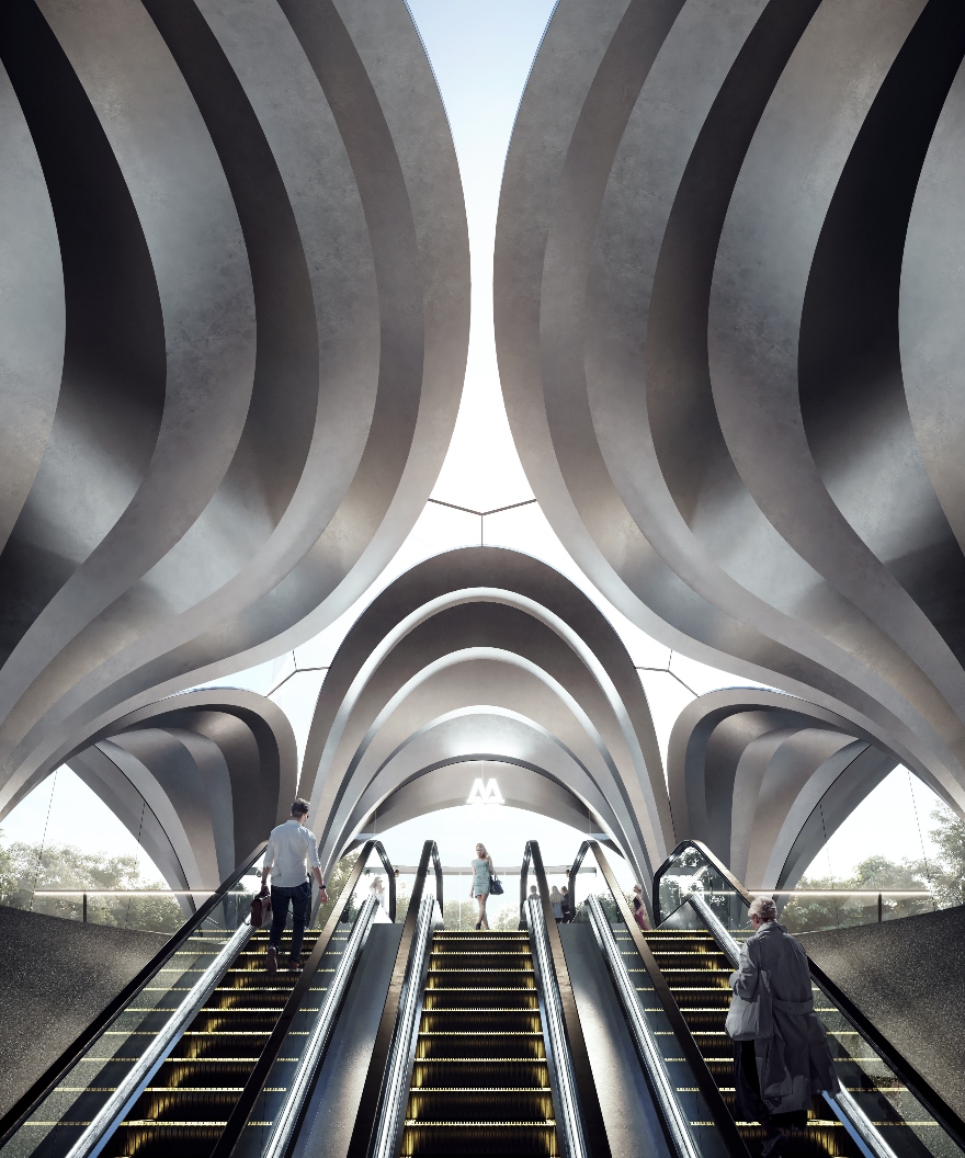 Zaha Hadid Architects, σταθμοί μετρό στο Dnipro